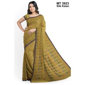 টাঙ্গাইল সিল্ক কাতান শাড়ী রানিং ব্লাউজ পিছ সহ (MT-3923)
