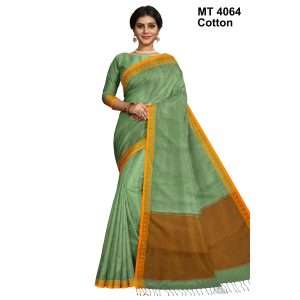 টাঙ্গাইল তাঁতের সুতি শাড়ী ব্লাউজ পিছ সহ (MT-4064)